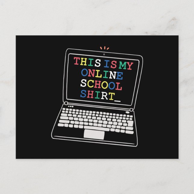 Det här är min online skolskjorta vykort (Framsida)