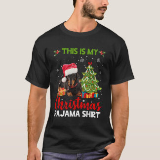 Det här är min Pajama Dachshund Santa till jul T Shirt