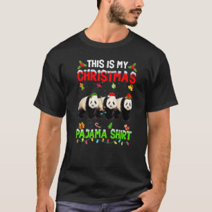 Det här är min Pajama Julafton Panda Bear Square T Shirt