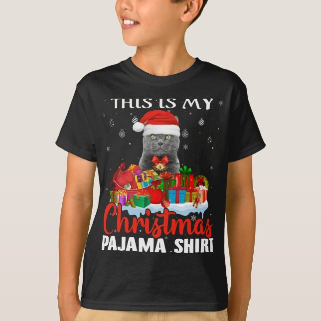 Det här är min pajama ryska blå julklapp t shirt (Framsida)