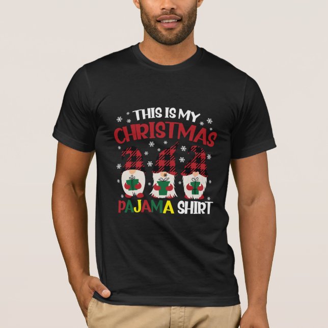 Det här är min Pajama Shirt-familj Gnomies T Shirt (Framsida)