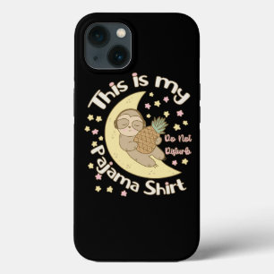 Det här är min Pajama Shirt Sömnig Sloth Måne Pine