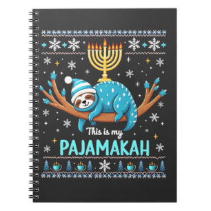 Det här är min Pajamakah Jewish Hanukkah Ugly Swea Anteckningsbok