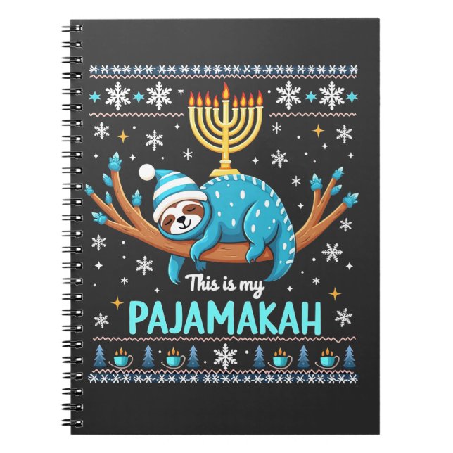 Det här är min Pajamakah Jewish Hanukkah Ugly Swea Anteckningsbok (Framsidan)