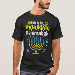 Det här är min Pajamakah Menorah Hanukkah Pajamas T Shirt