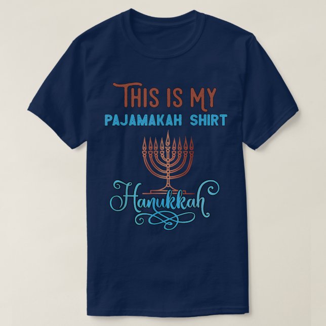 Det här är min Pajamakah Shirt Hanukah Menorah Can T Shirt (Design framsida)