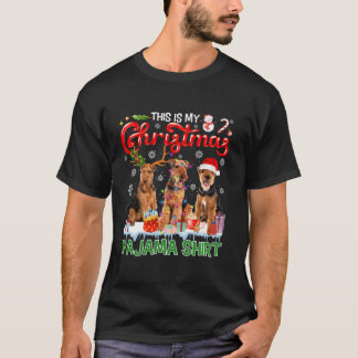Det här är min Pajamas Shirt Airedale Terrier Hund T