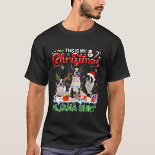 Det här är min Pajamas Shirt Boston Terrier Hundar T