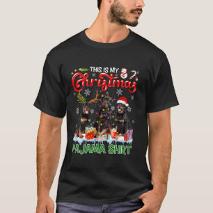 Det här är min Pajamas Shirt Santa Rottweiler Hund T