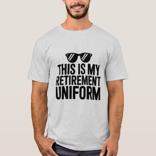 Det här är min Pension Uniform Funny T-Shirt (Framsida)