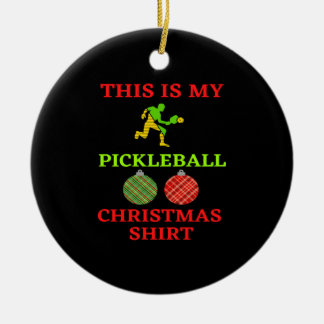 Det här är min Pickleball-julshierarki Julgransprydnad Keramik