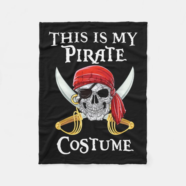 Det här är min Pirat-dräkt Halloween Costume Fleecefilt (Framsidan)