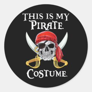 Det här är min Pirat-dräkt Halloween Costume Runt Klistermärke