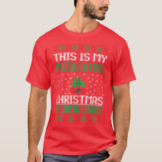 Det här är min Pizza-Roligt som äter julen Pajama T Shirt