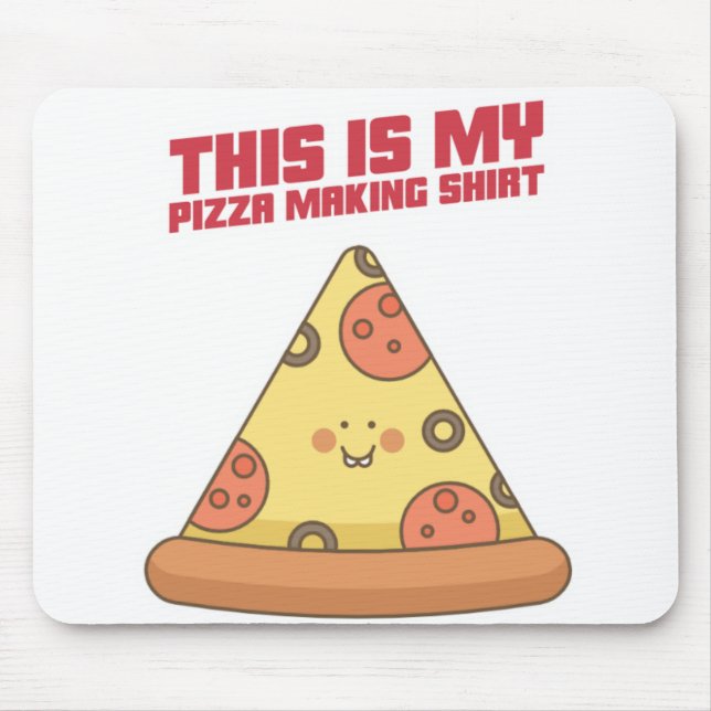 Det här är min Pizza Skapar Shirt Heart Musmatta (Framsidan)