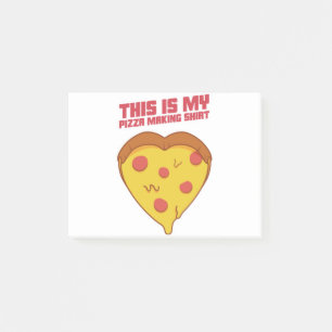 Det här är min Pizza Skapar Shirt Heart Post-it Block