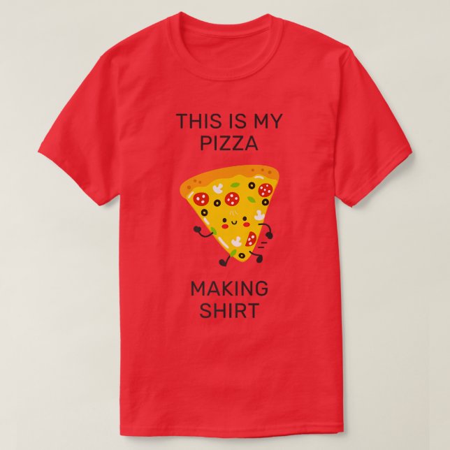 Det här är min Pizza Skapar Shirt Pizza Maker Prem T (Design framsida)