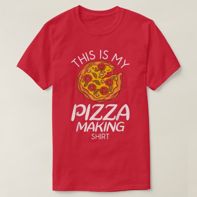Det här är min Pizza Skapar Shirt Snack Pizzalove  T Shirt (Design framsida)