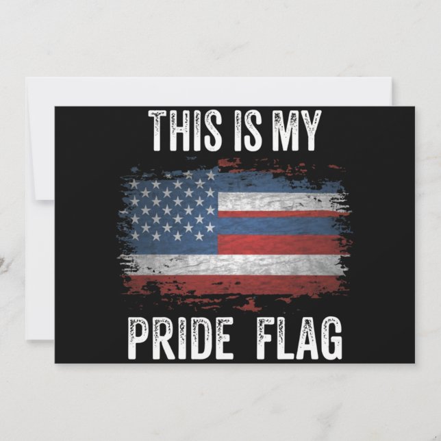 Det här är min Pride-flagga USA Amerikanska 4:e ju Inbjudningar (Framsida)