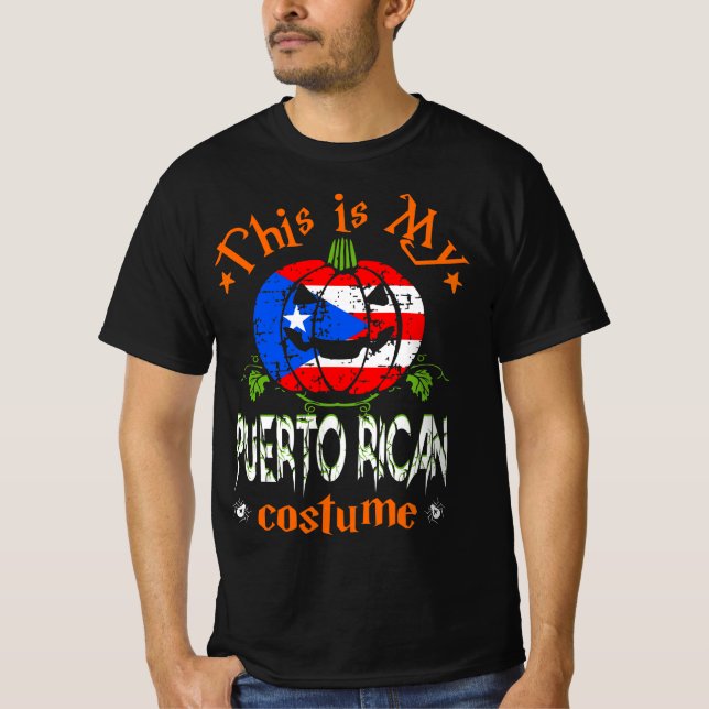 Det här är min Puerto Rican Costume Halloween T Shirt (Framsida)