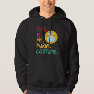 Det här är min purim Costume Funny judisk Ansikte- Hoodie