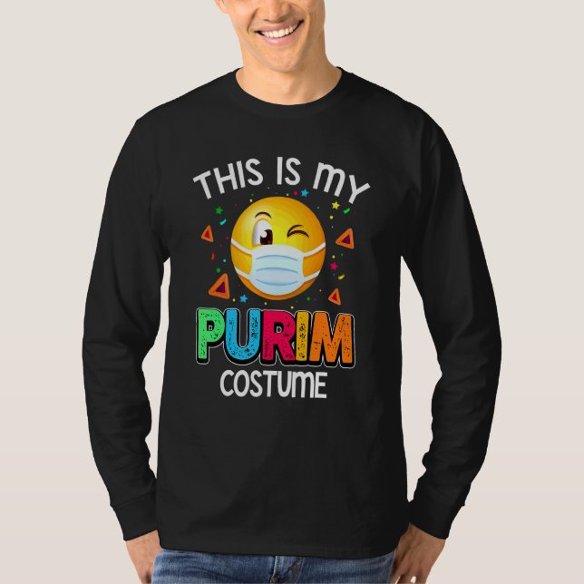 Det här är min purim Costume Funny judisk Ansikte- T Shirt (Framsida)