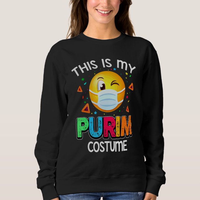 Det här är min purim Costume Funny judisk Ansikte- T Shirt (Framsida)