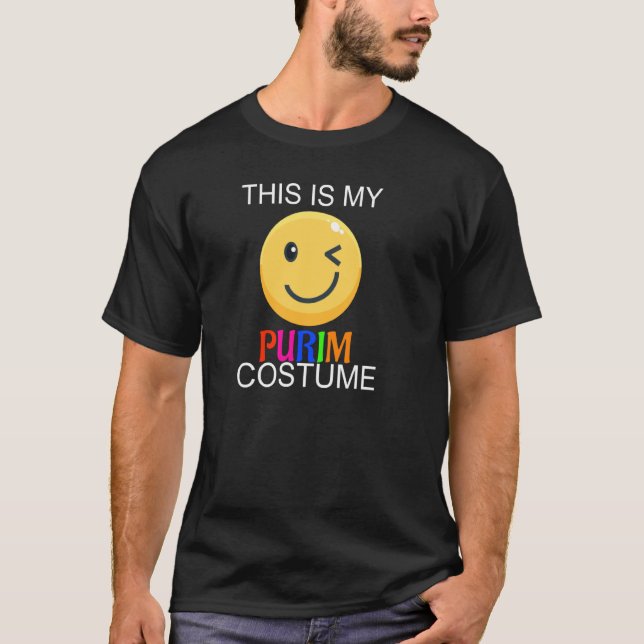 Det här är min purim Costume Funny judisk Ansikte- T Shirt (Framsida)