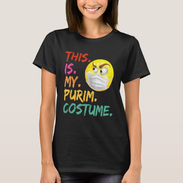 Det här är min purim Costume Funny judisk Ansikte- T Shirt (Framsida)