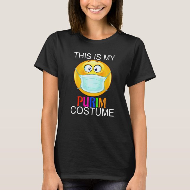 Det här är min purim Costume Funny judisk Ansikte- T Shirt (Framsida)