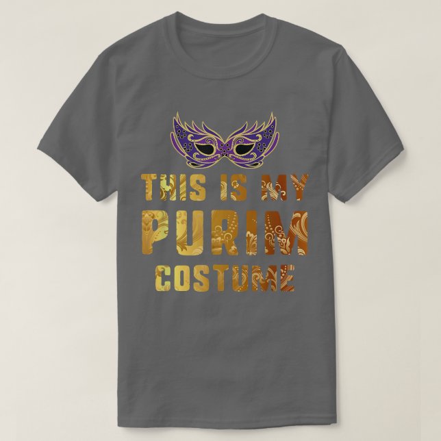 Det här är min purim Costume Jewish Lycklig Purim  T Shirt (Design framsida)