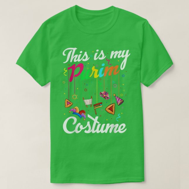 Det här är min purim Costume Jewish Lycklig Purim  T Shirt (Design framsida)