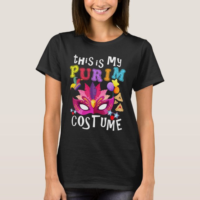 Det här är min purim Costume Jewish Lycklig Purim  T Shirt (Framsida)