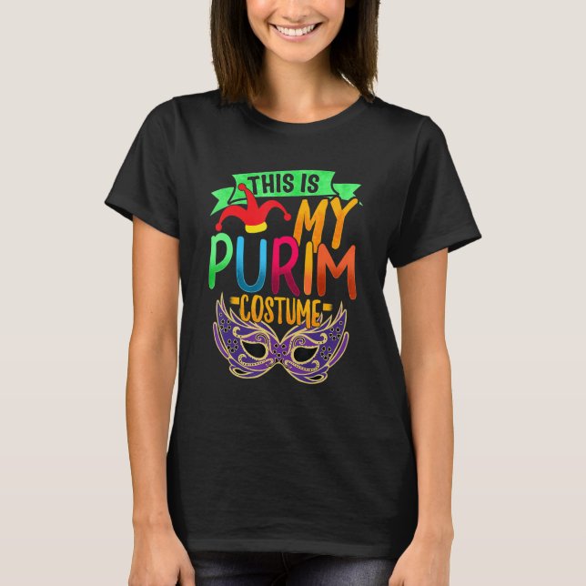 Det här är min purim Costume Jewish Lycklig Purim  T Shirt (Framsida)