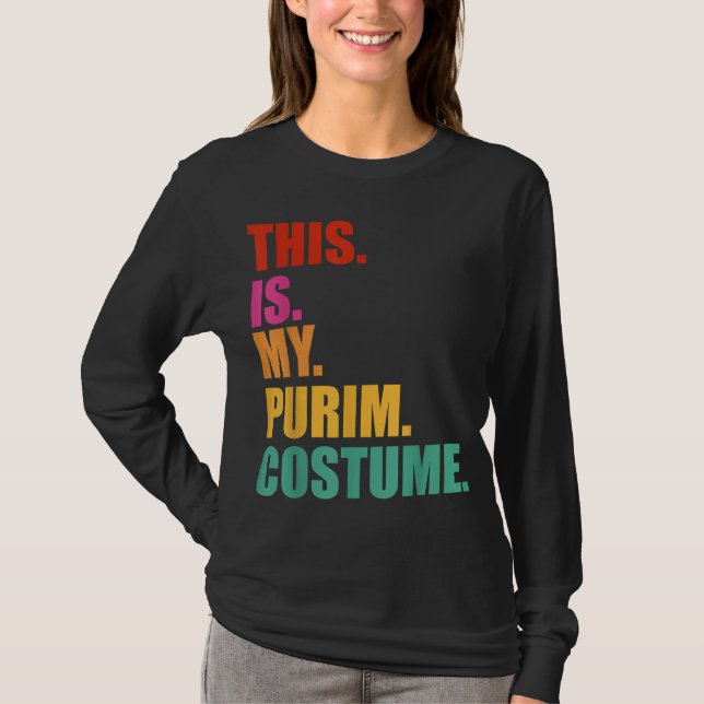 Det här är min Purim Costume lustig Jewish T Shirt (Framsida)