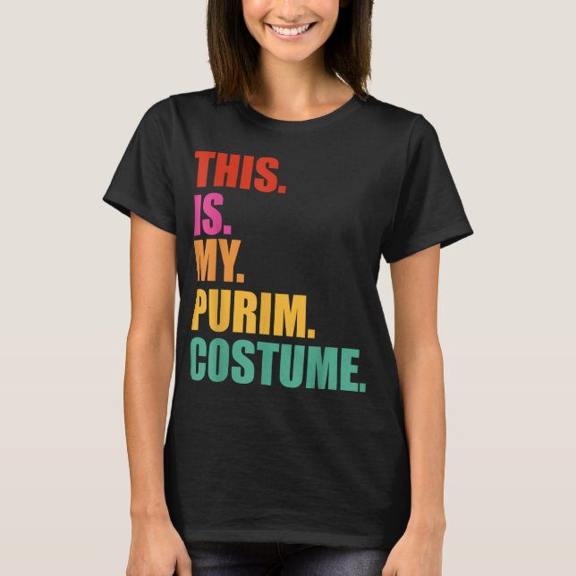 Det här är min Purim Costume lustig Jewish T Shirt (Framsida)