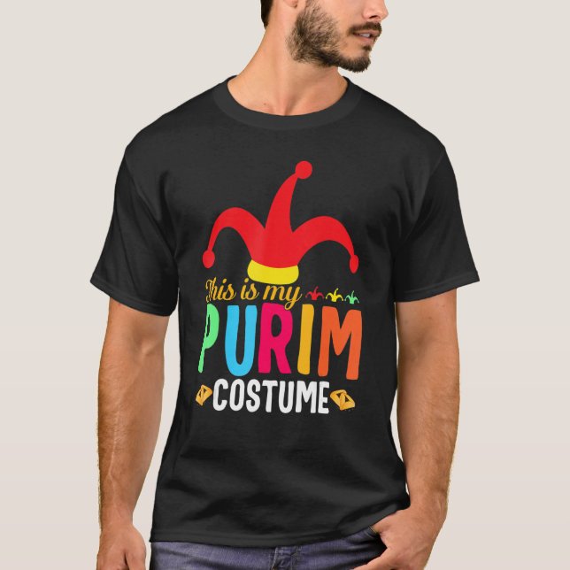 Det här är min Purim Costume Lycklig Purim Helgdag T Shirt (Framsida)