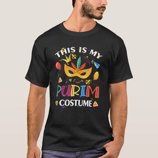 Det här är min purim Costume Mask Hamantash Jewi T Shirt (Framsida)