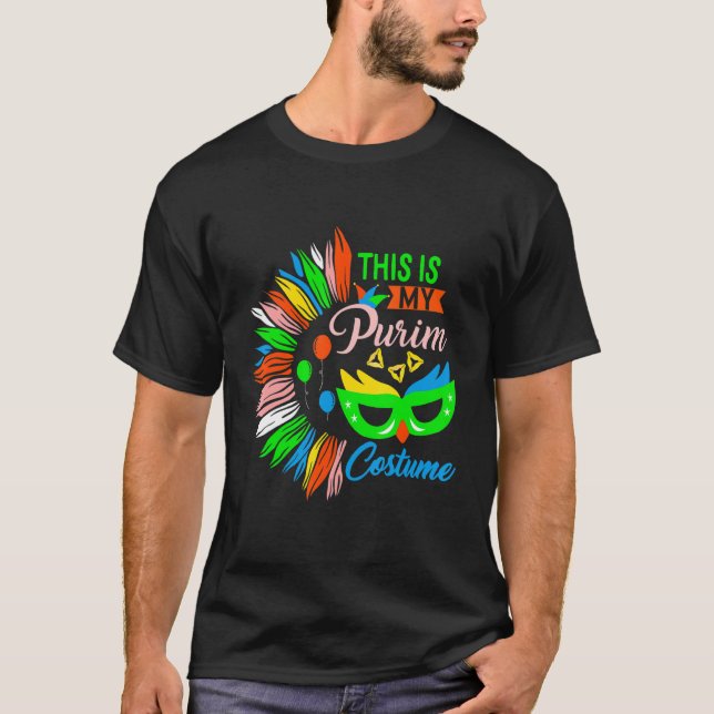 Det här är min Purim Costume Vuxen Mardi Gras New  T Shirt (Framsida)
