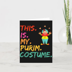 Det här är min Purim-kostym Rolig clown Kort