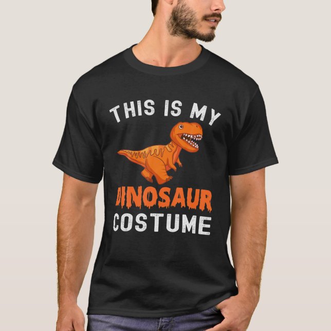 Det här är min Roligt Dinosaur Halloween T Shirt (Framsida)