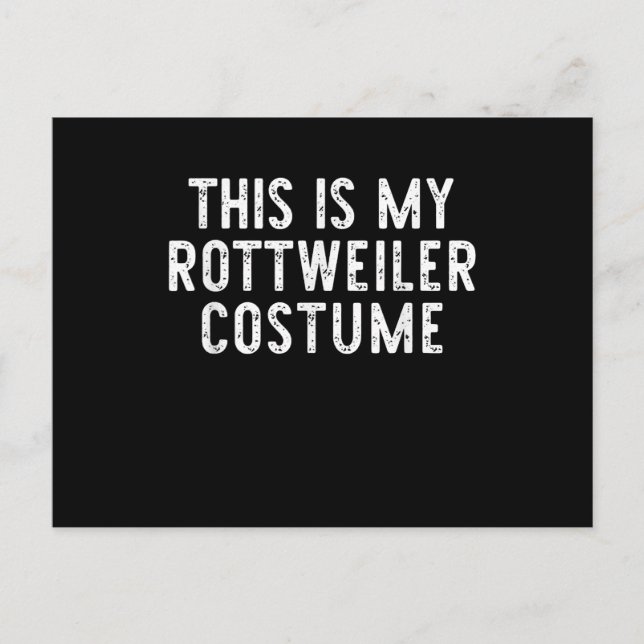 Det här är min Rottweiler Dog Costume Halloween La Vykort (Framsida)