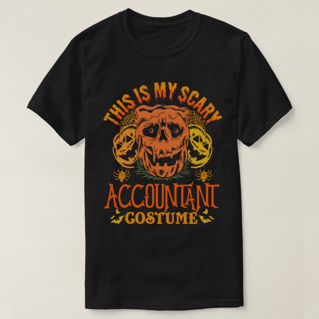 Det här är min Scary Account Costume Halloween T Shirt (Design framsida)
