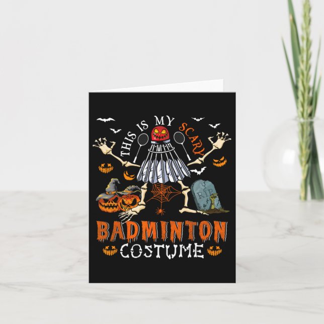 Det här är min Scary Badminton Costume Halloween S Kort (Framsida)