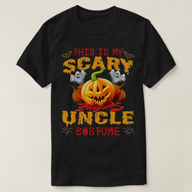 Det här är min Scary farbror Costume Pumpkin Funny T Shirt (Design framsida)
