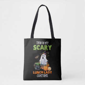 Det här är min Scary Lunch Dam Ghost Halloween Tygkasse