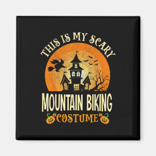 Det här är min Scary Mountain Biking Costume Hallo Magnet