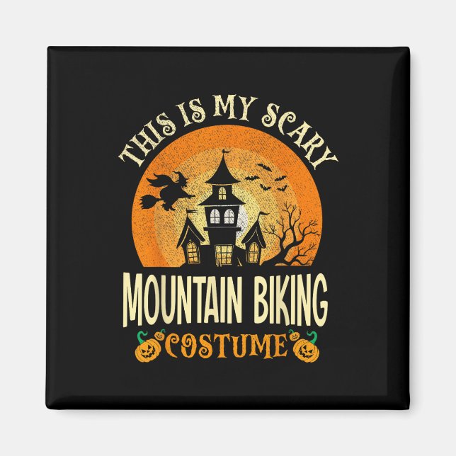 Det här är min Scary Mountain Biking Costume Hallo Magnet (Framsidan)
