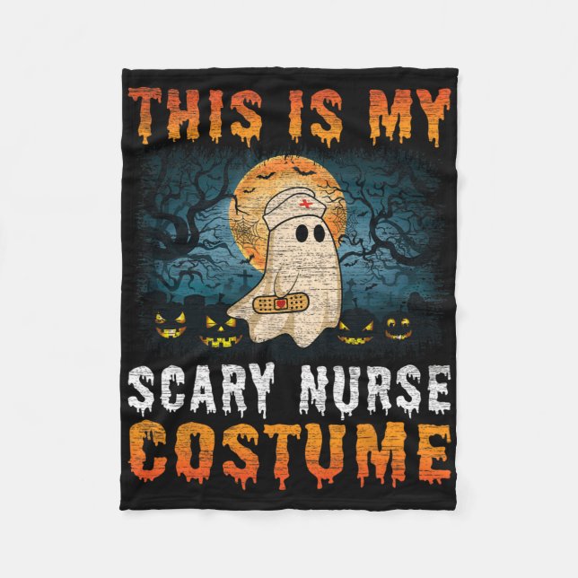 Det här är min Scary Nurse Costume Roligt Hallowee Fleecefilt (Framsidan)