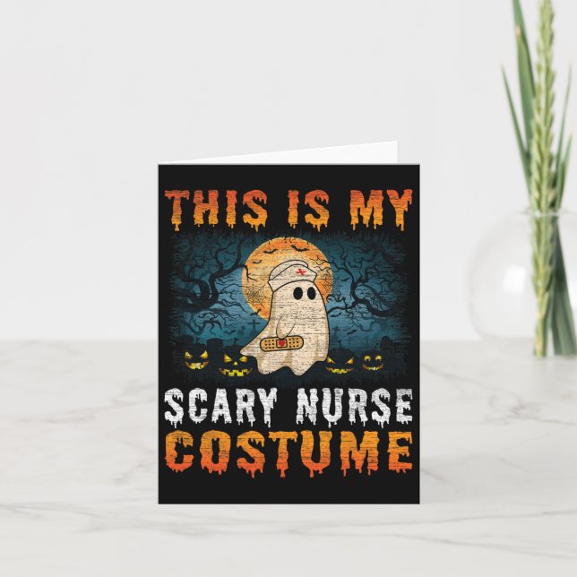 Det här är min Scary Nurse Costume Roligt Hallowee Kort (Framsida)